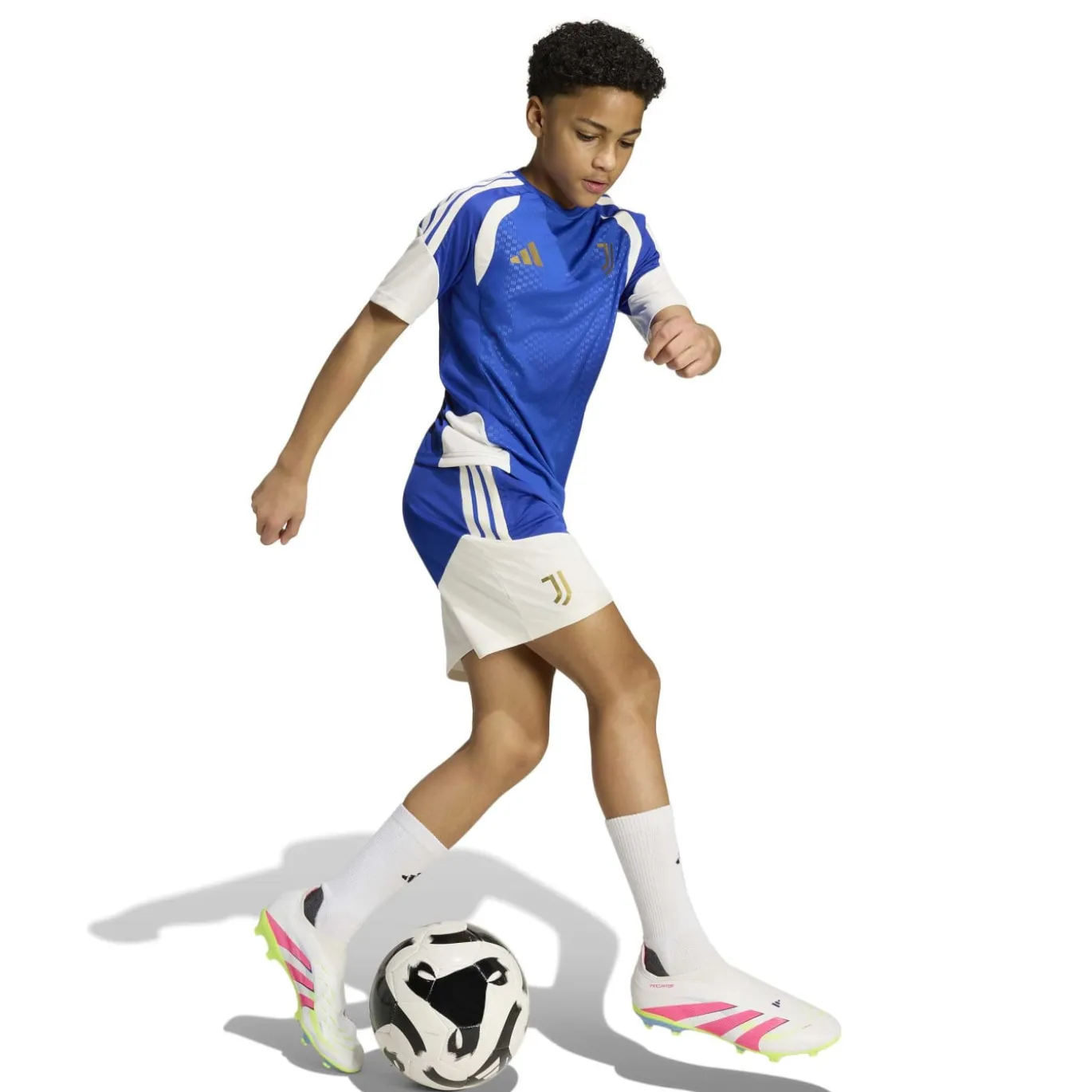 addias Juventus Trainingsset 2026-2027 Kids Blauw Wit Goud