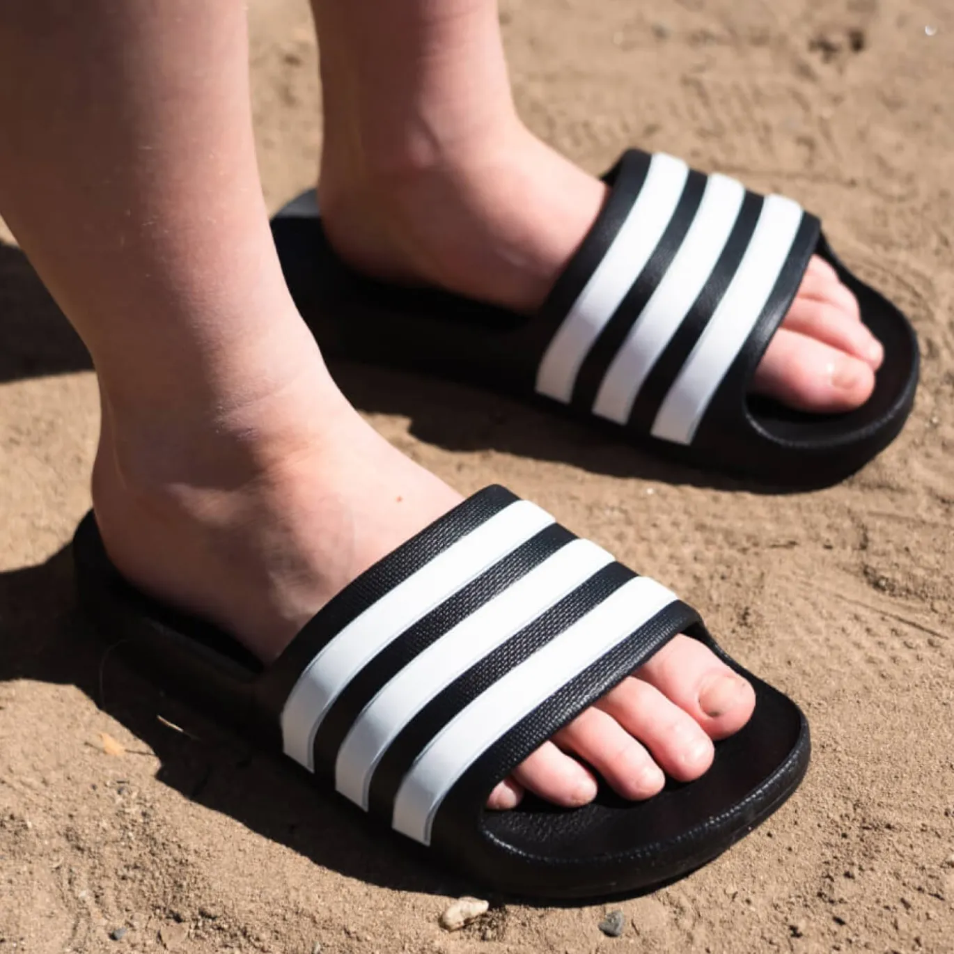 adidas Adilette Aqua Slippers Kids Zwart Wit