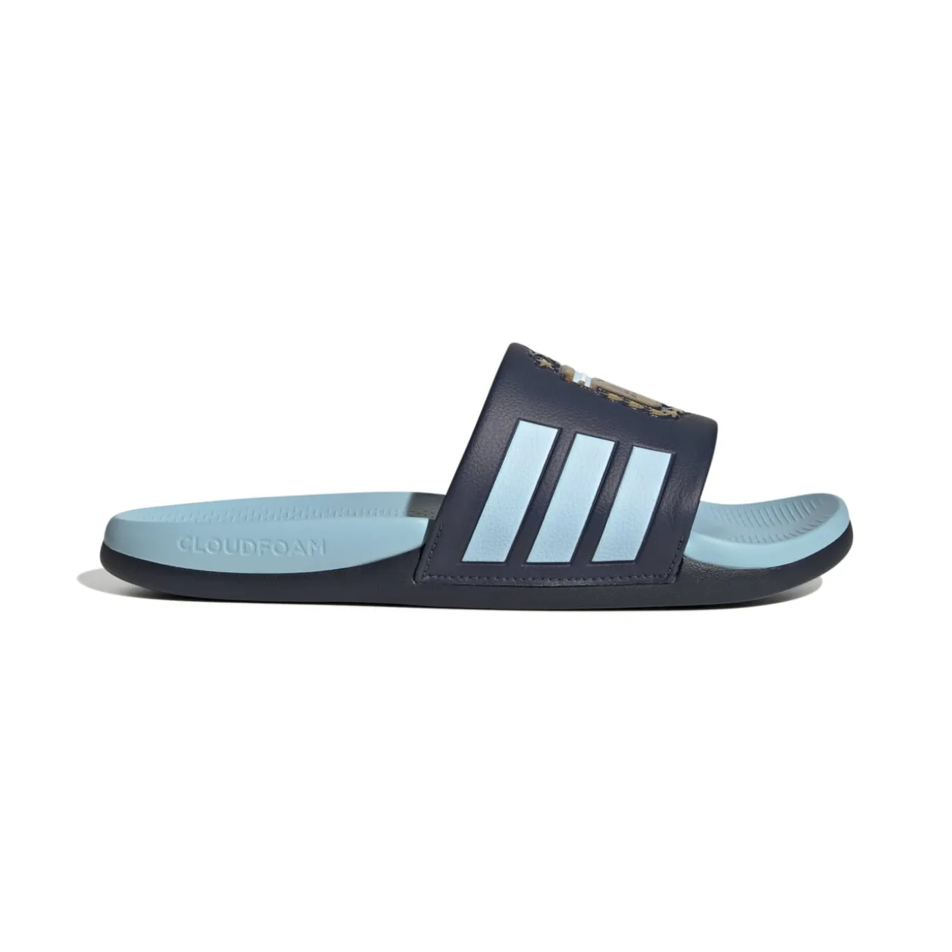 adidas Adilette Argentinië Slippers Lichtblauw Donkerblauw Goud