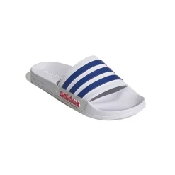 adidas Adilette Shower Slippers Wit Donkerblauw Rood