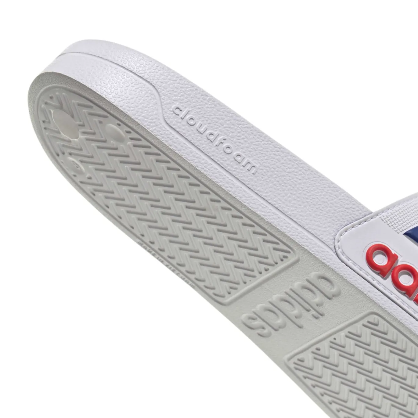 adidas Adilette Shower Slippers Wit Donkerblauw Rood