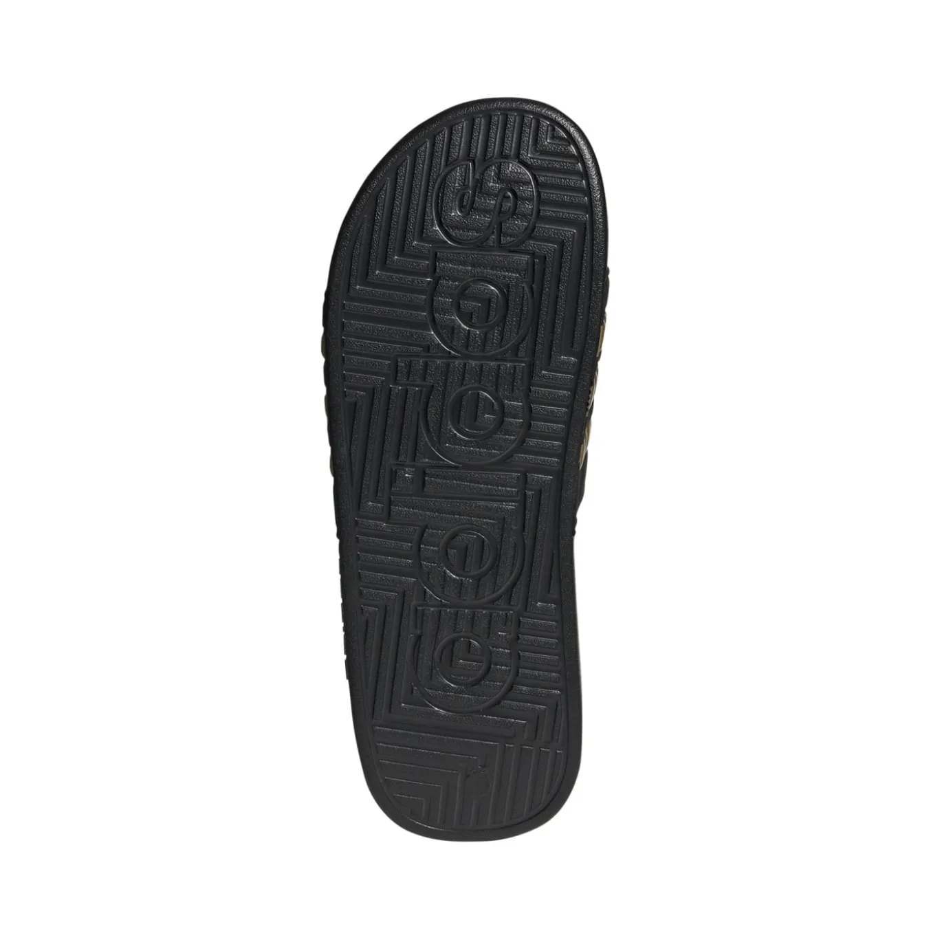 adidas Adissage Slippers Zwart Goud