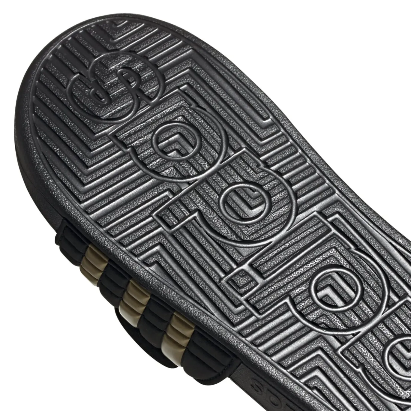 adidas Adissage Slippers Zwart Goud