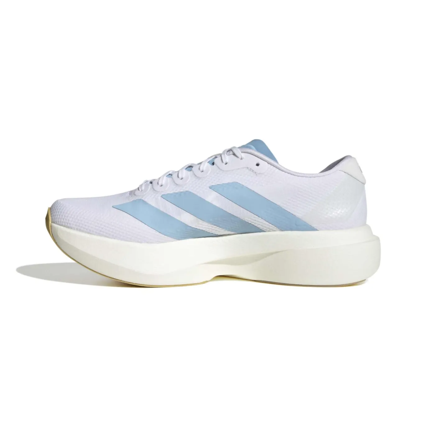 adidas Adizero Evo SL Woven Hardloopschoenen Wit Lichtblauw Goud