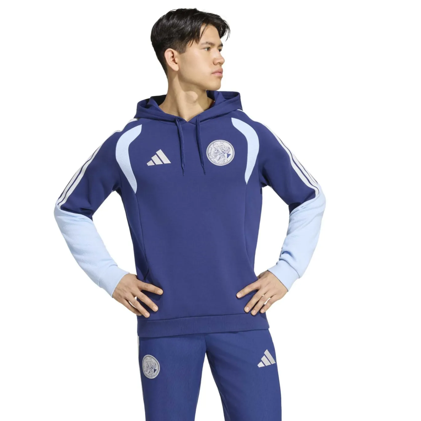 adidas Ajax Hoodie 2026-2027 Donkerblauw Lichtblauw