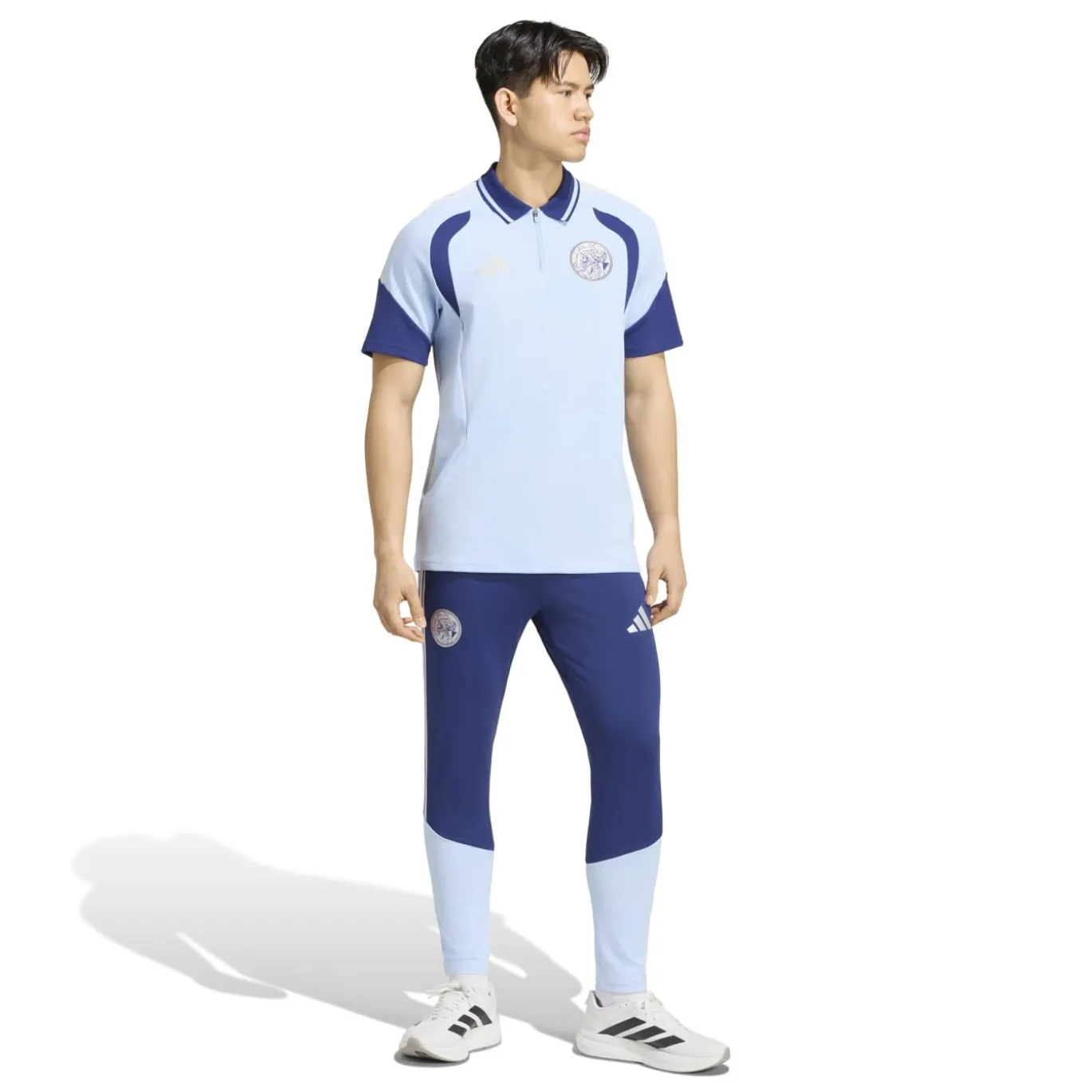 adidas Ajax Polo 2026-2027 Lichtblauw Donkerblauw