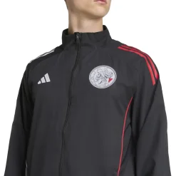 adidas Ajax Presentatie Trainingspak Full-Zip 2025-2026 Zwart Wit Rood