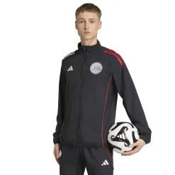 adidas Ajax Presentatie Trainingspak Full-Zip 2025-2026 Zwart Wit Rood