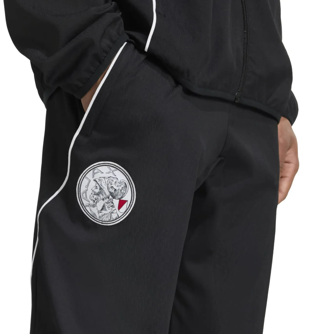 adidas Ajax Presentatie Trainingspak Full-Zip 2025-2026 Zwart Wit Rood