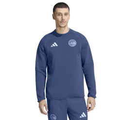 adidas Ajax Tiro Travel Crew Sweater 2026-2027 Donkerblauw Lichtblauw
