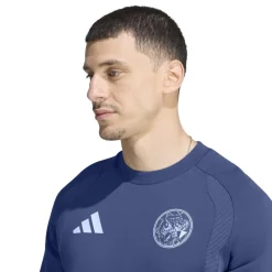 adidas Ajax Tiro Travel Crew Sweater 2026-2027 Donkerblauw Lichtblauw