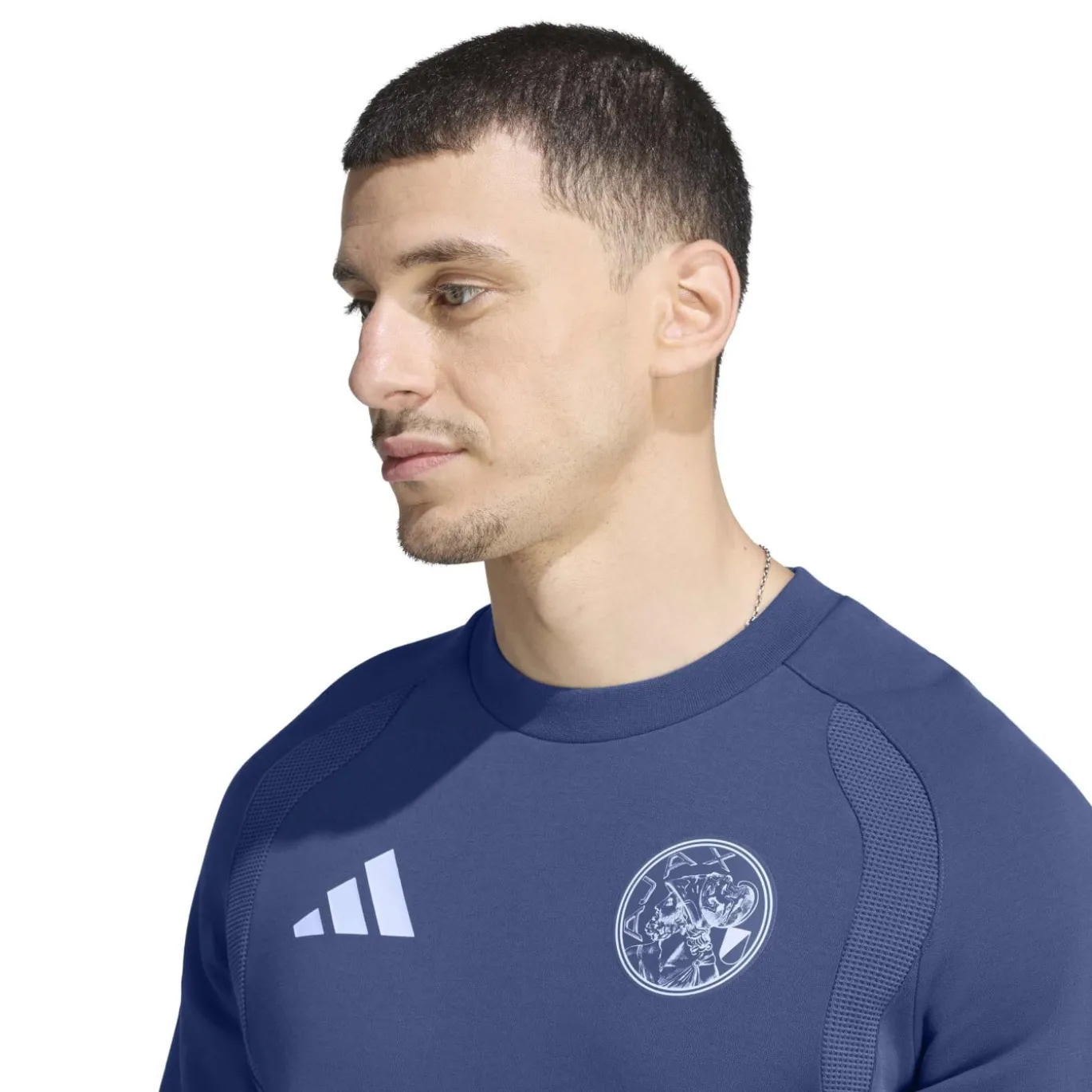 adidas Ajax Tiro Travel Crew Trainingspak 2026-2027 Donkerblauw Lichtblauw