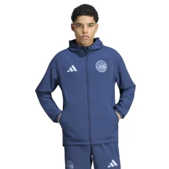 adidas Ajax Tiro Travel Trainingsjack 2026-2027 Donkerblauw Lichtblauw