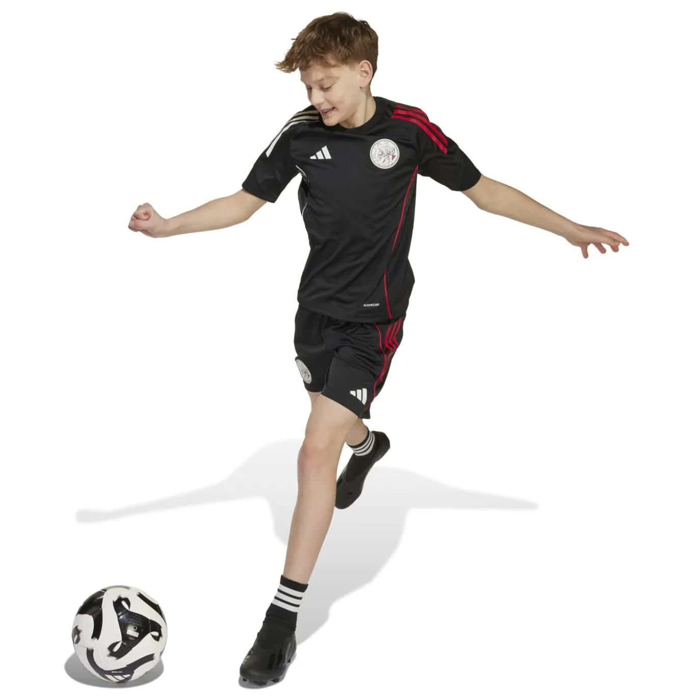 adidas Ajax Trainingsbroekje 2025-2026 Kids Zwart Wit Rood