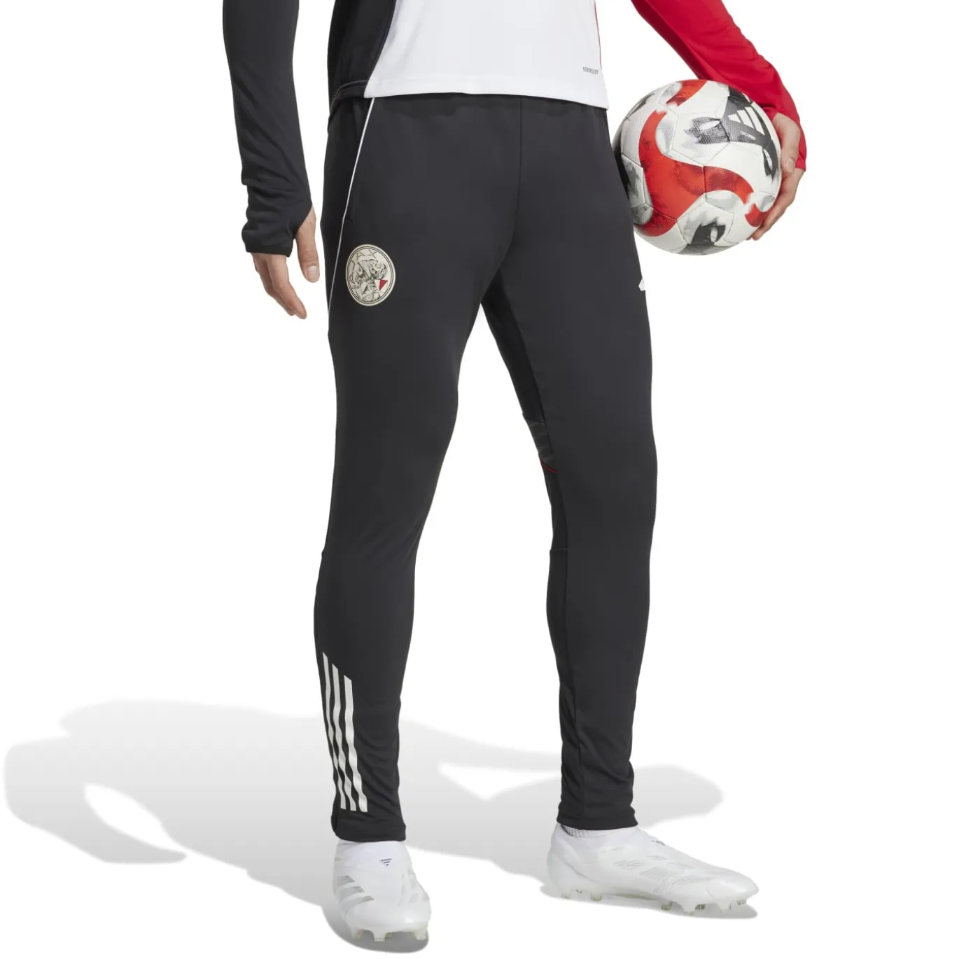 adidas Ajax Trainingsbroek 2025-2026 Zwart Wit Rood
