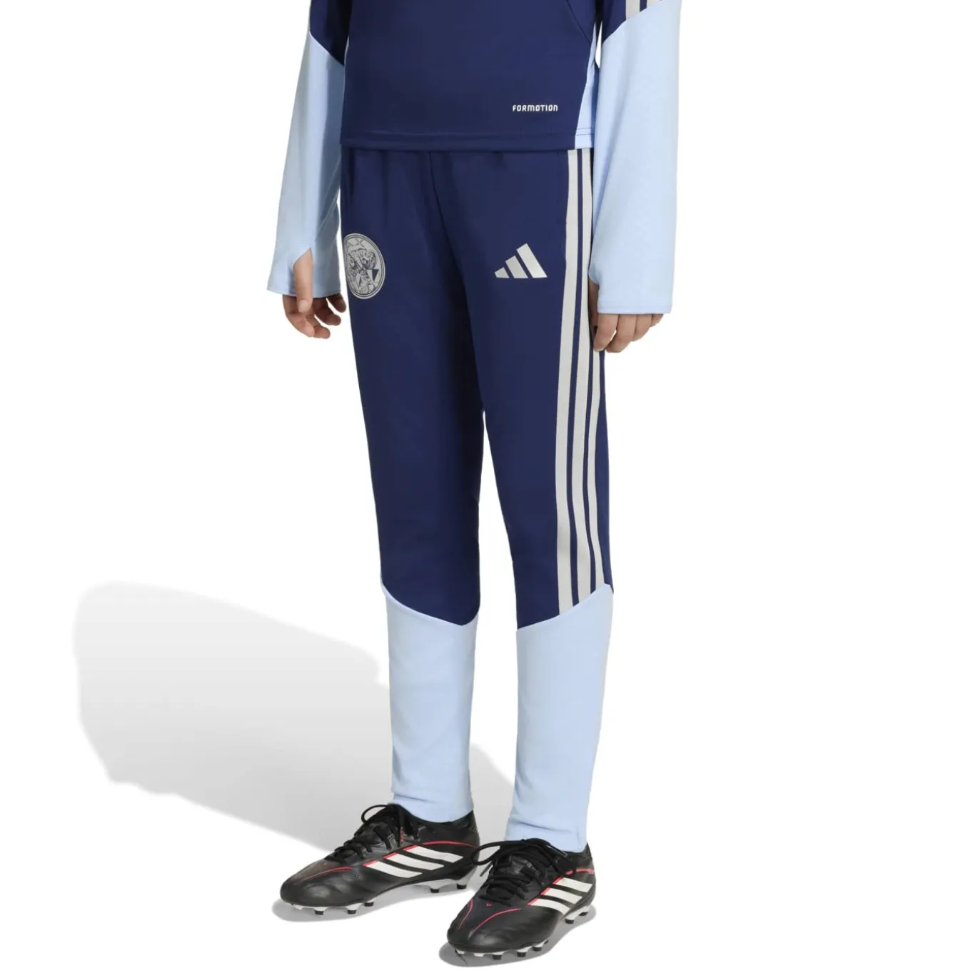 adidas Ajax Trainingspak 1/4-Zip 2026-2027 Kids Donkerblauw Lichtblauw