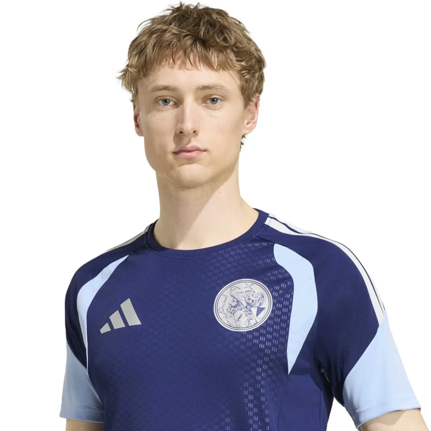 adidas Ajax Trainingsshirt 2026-2027 Donkerblauw Lichtblauw