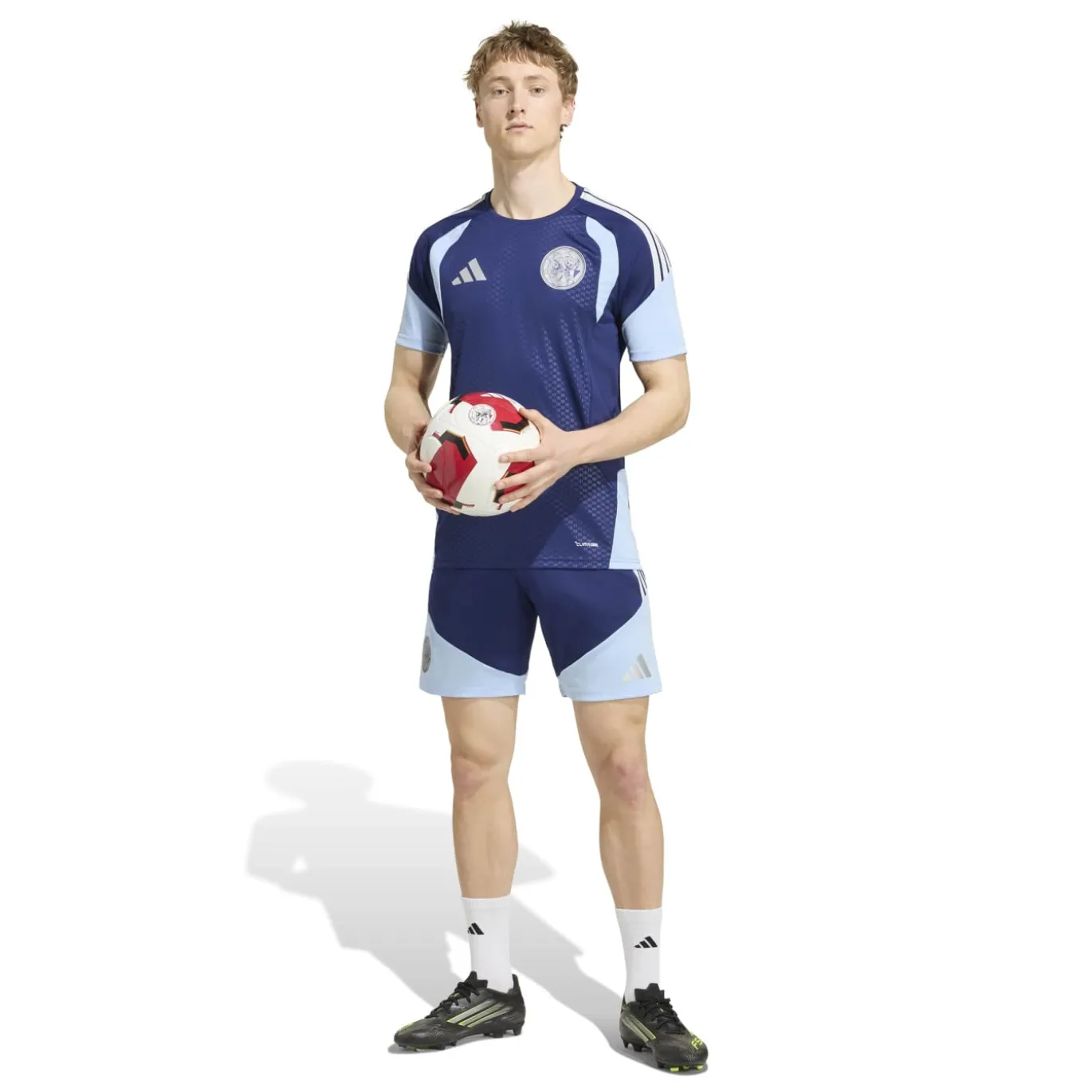 adidas Ajax Trainingsshirt 2026-2027 Donkerblauw Lichtblauw