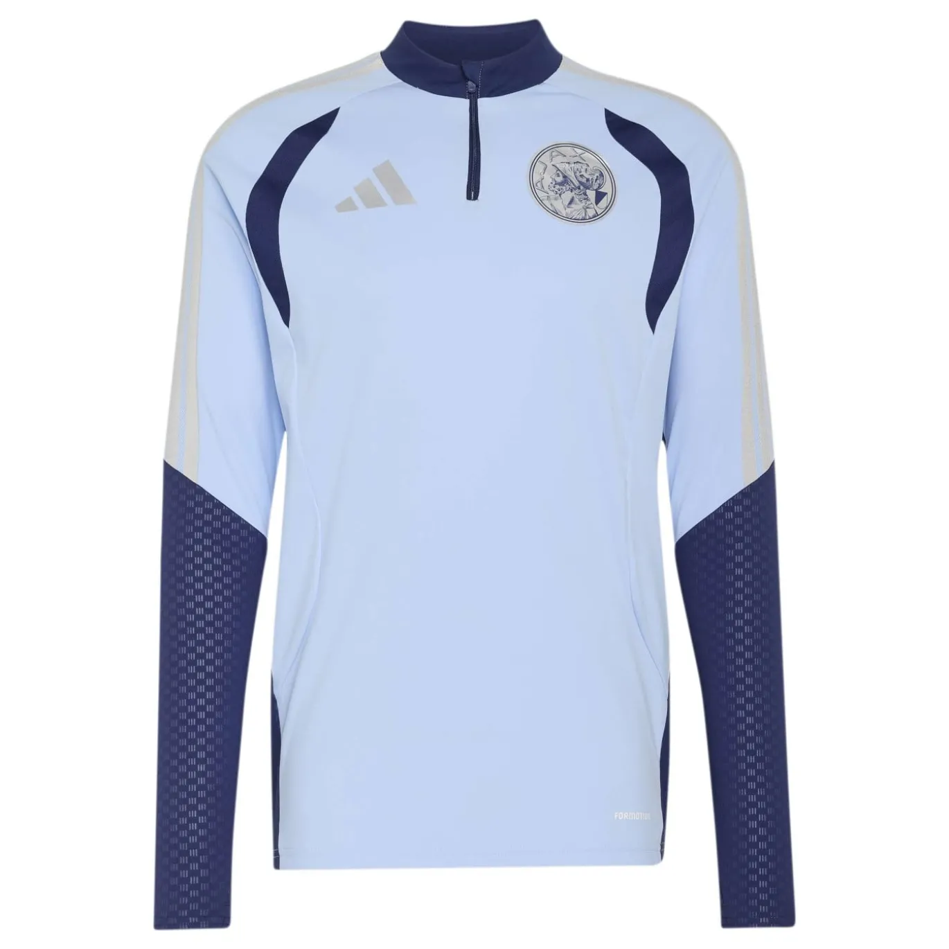 adidas Ajax Trainingstrui 1/4-Zip 2026-2027 Lichtblauw Donkerblauw