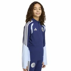 adidas Ajax Trainingstrui 1/4-Zip 2026-2027 Kids Donkerblauw Lichtblauw