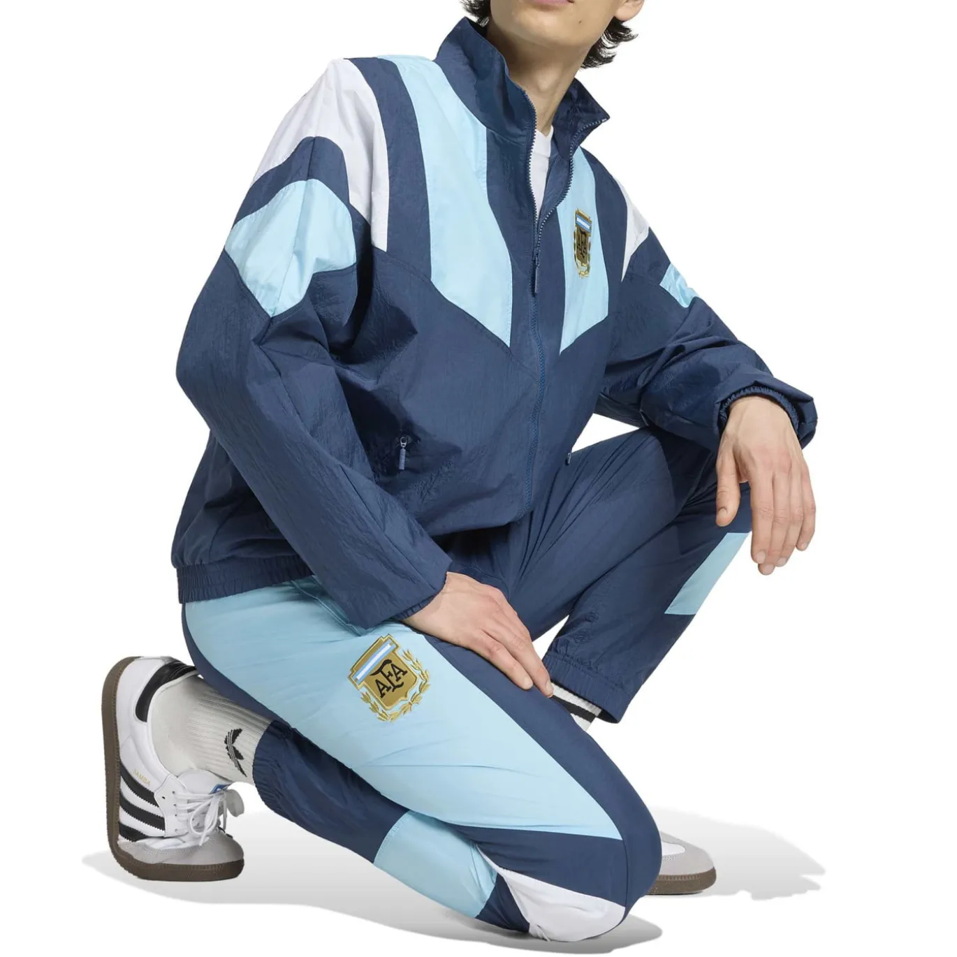 adidas Argentinië EQT Trainingsbroek Donkerblauw Lichtblauw Wit Goud