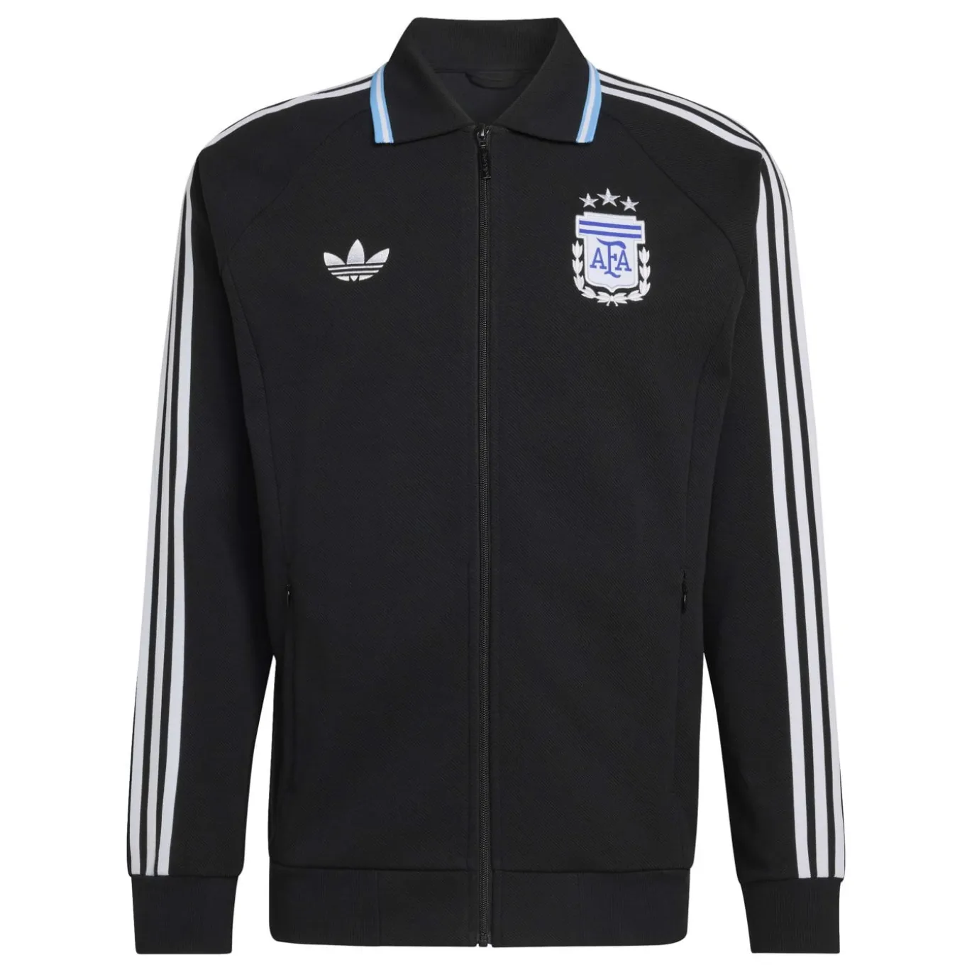 adidas Argentinië Originals Anthem Trainingsjack Zwart Wit Lichtblauw