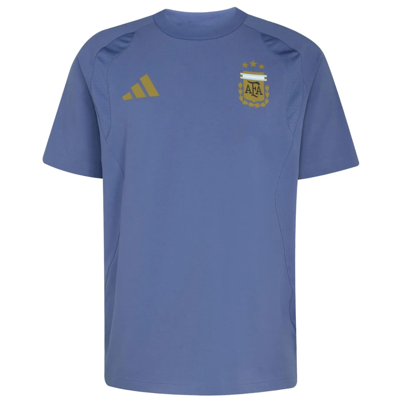 adidas Argentinië Tiro Travel T-Shirt 2026-2028 Blauw Goud