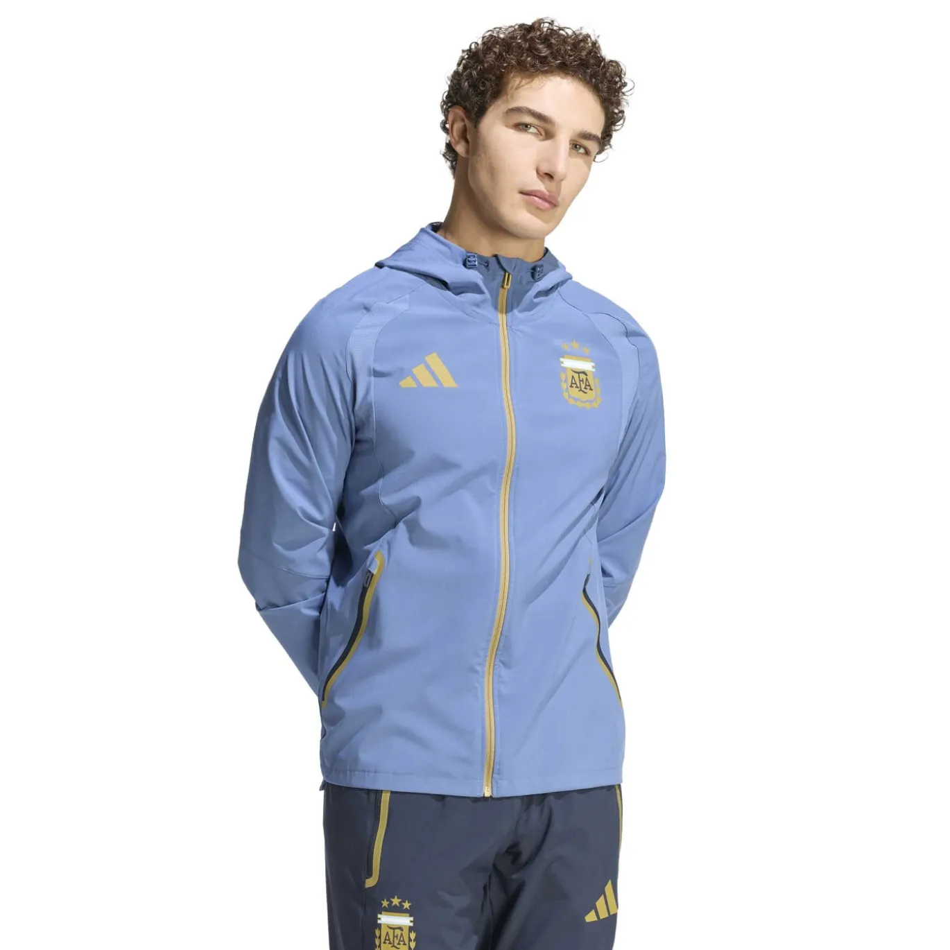 adidas Argentinië Tiro Travel Trainingsjack 2026-2028 Blauw Goud