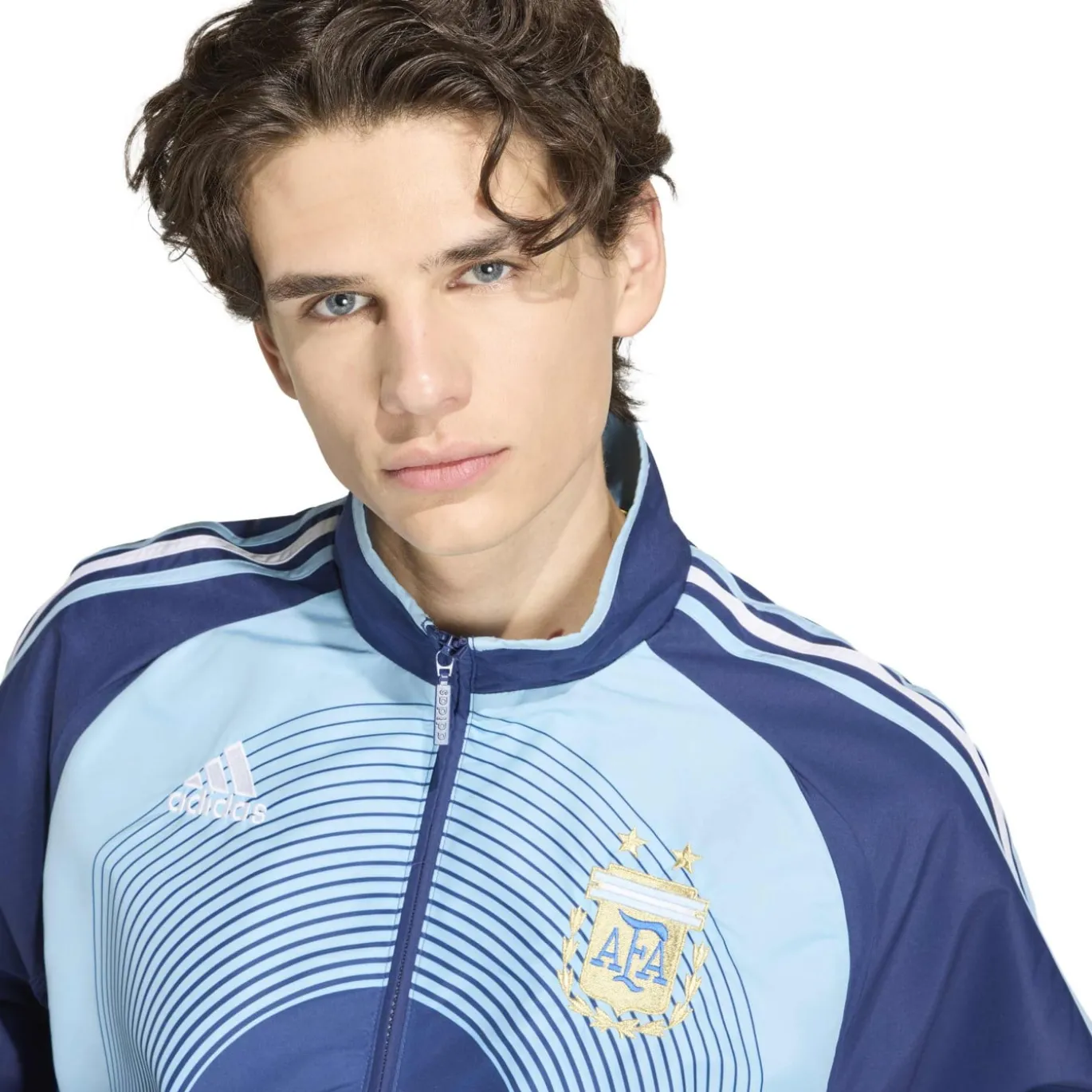 adidas Argentinië Trainingsjack 2006 Donkerblauw Lichtblauw Goud