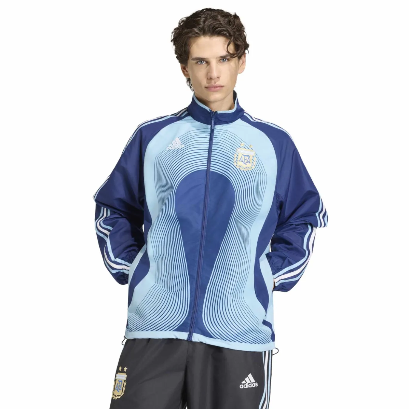 adidas Argentinië Trainingsjack 2006 Donkerblauw Lichtblauw Goud