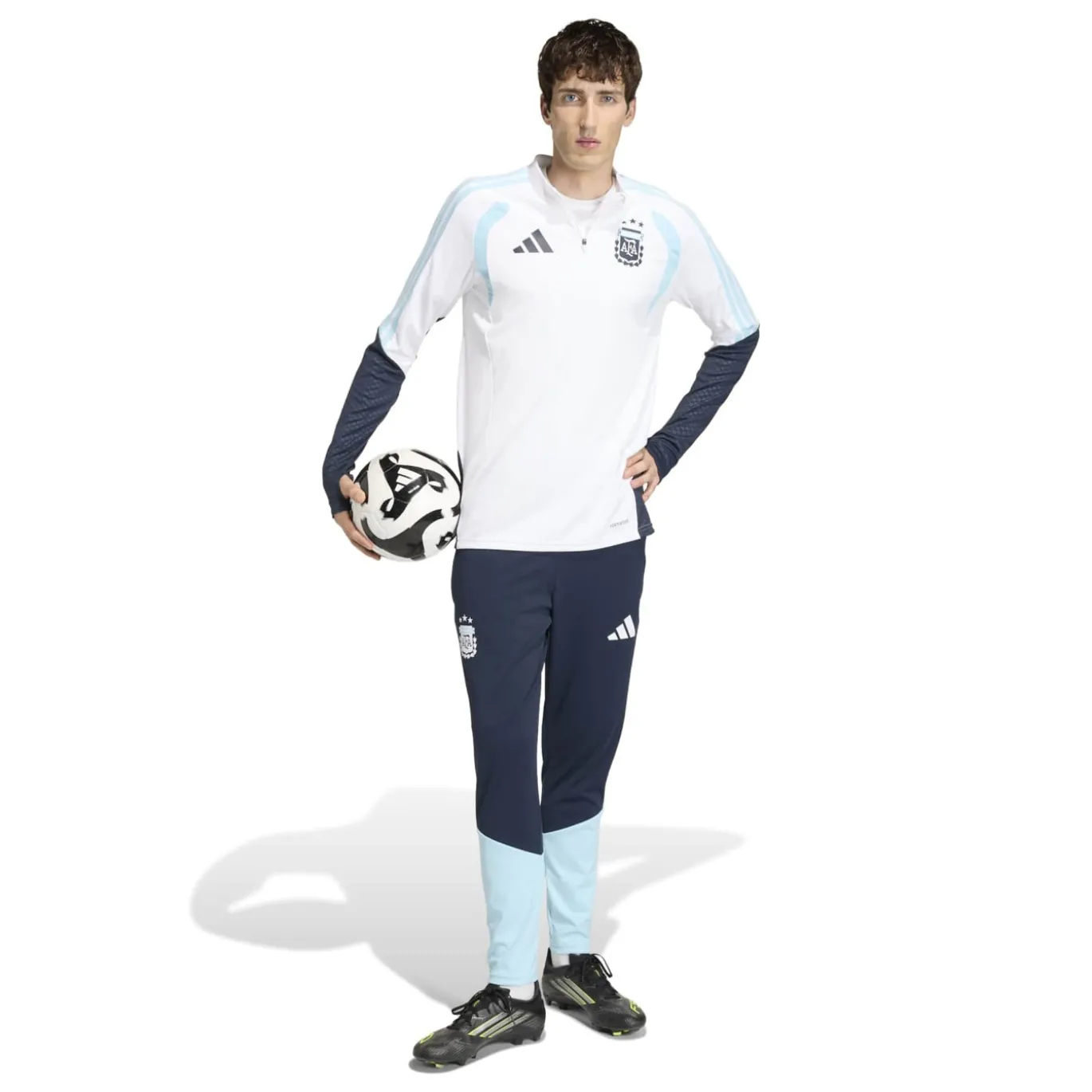 adidas Argentinië Trainingspak 1/4-Zip 2026-2028 Wit Donkerblauw Lichtblauw