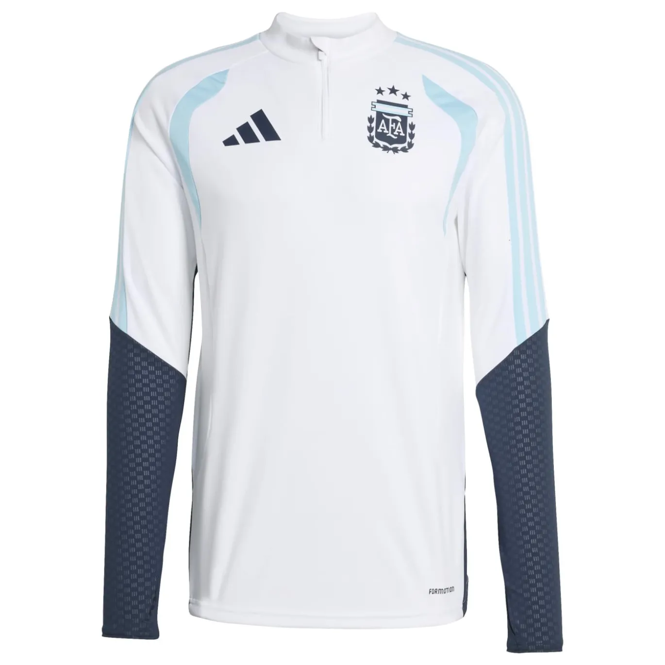adidas Argentinië Trainingstrui 1/4-Zip 2026-2028 Wit Donkerblauw Lichtblauw