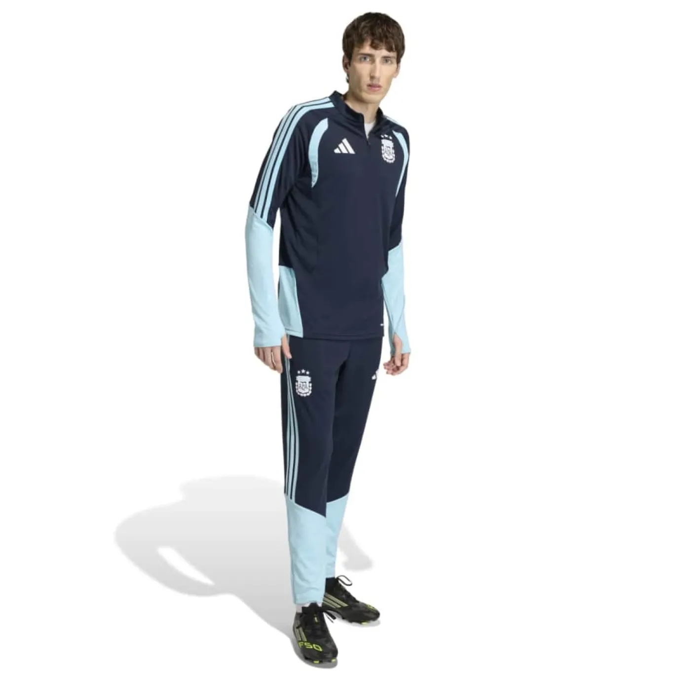 adidas Argentinië Trainingstrui 1/4-Zip 2026-2028 Donkerblauw Lichtblauw Wit