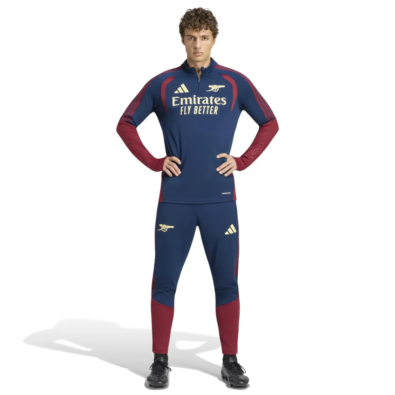 adidas Arsenal Europees Trainingstrui 1/4-Zip 2026-2027 Donkerblauw Rood Lichtgeel