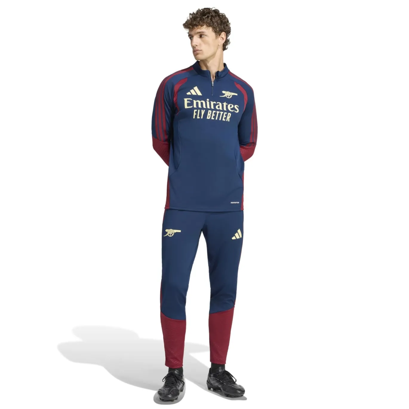 adidas Arsenal Europees Trainingsbroek 2026-2027 Donkerblauw Rood Lichtgeel