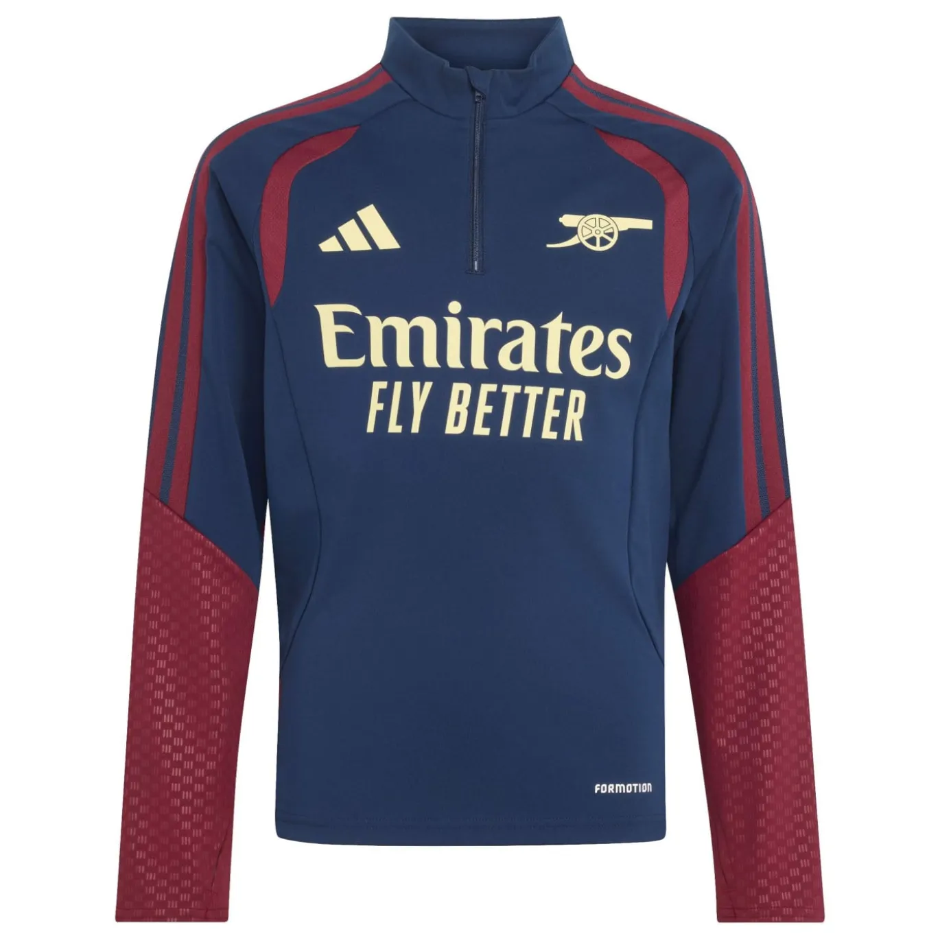 adidas Arsenal Europees Trainingspak 1/4-Zip 2026-2027 Kids Donkerblauw Rood Lichtgeel