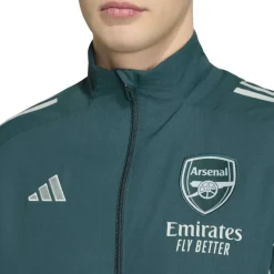 adidas Arsenal Presentatie Trainingsjack 2025-2026 Donkergroen Grijs