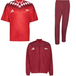 adidas Arsenal Stadium Full Set 2026-2027 Bordeauxrood Zwart Wit