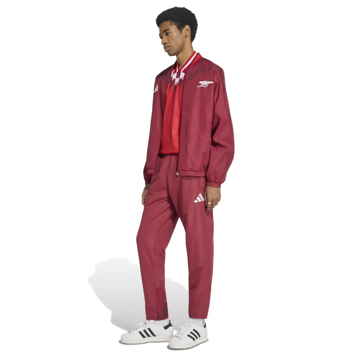 adidas Arsenal Stadium Trainingspak 2026-2027 Bordeauxrood Wit