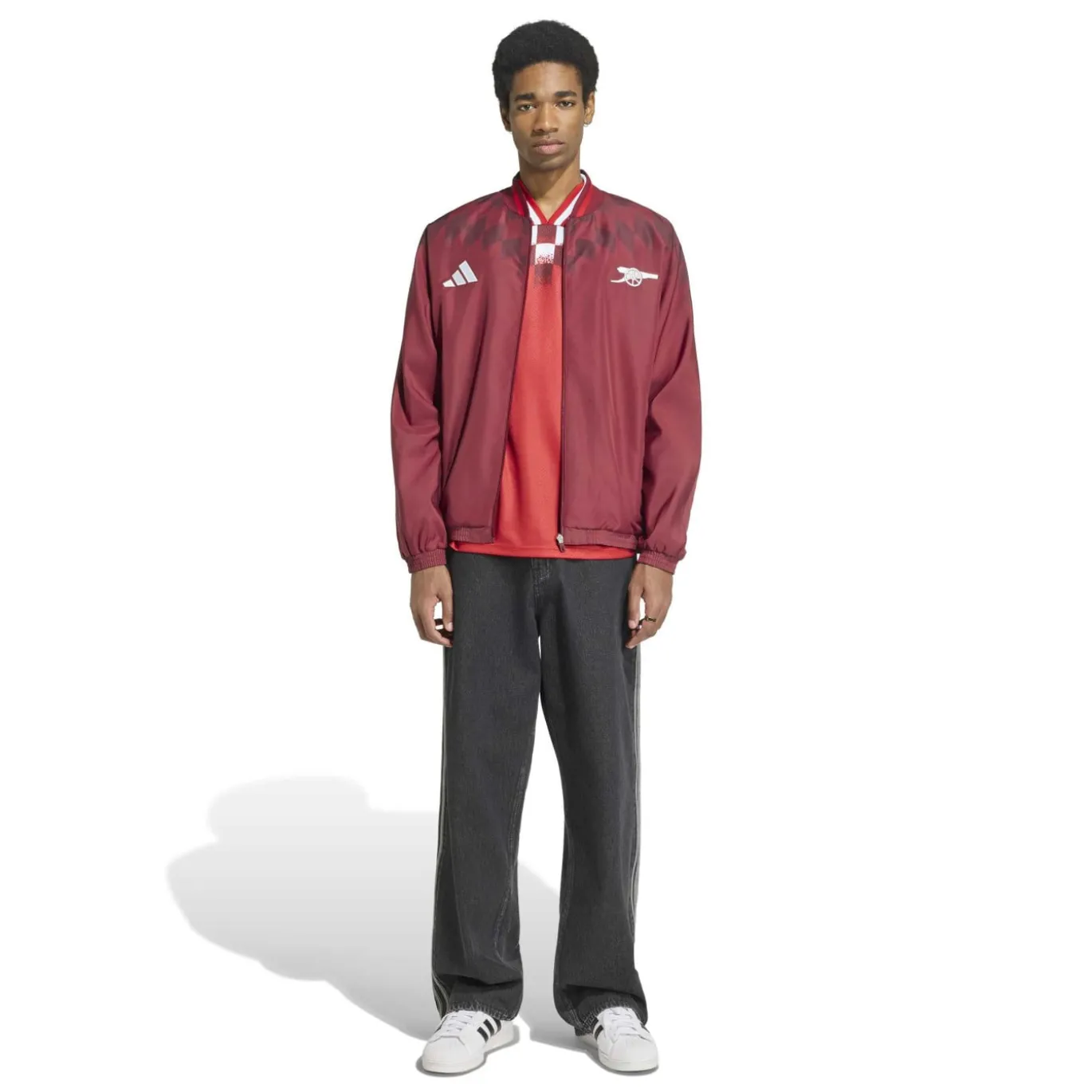 adidas Arsenal Stadium Trainingsjack 2026-2027 Bordeauxrood Zwart Wit