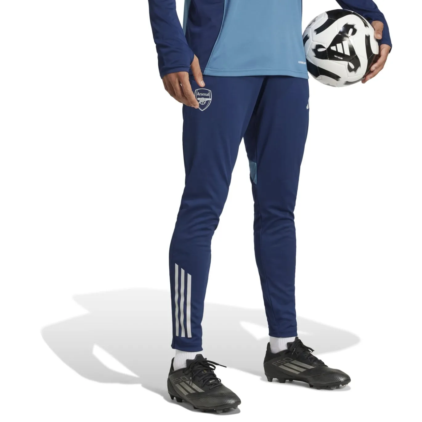 adidas Arsenal Track Trainingspak Hooded 2025-2026 Blauw Donkerblauw Wit