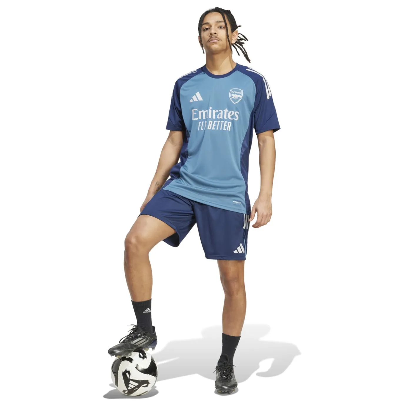 adidas Arsenal Trainingsbroekje 2025-2026 Donkerblauw Blauw Wit