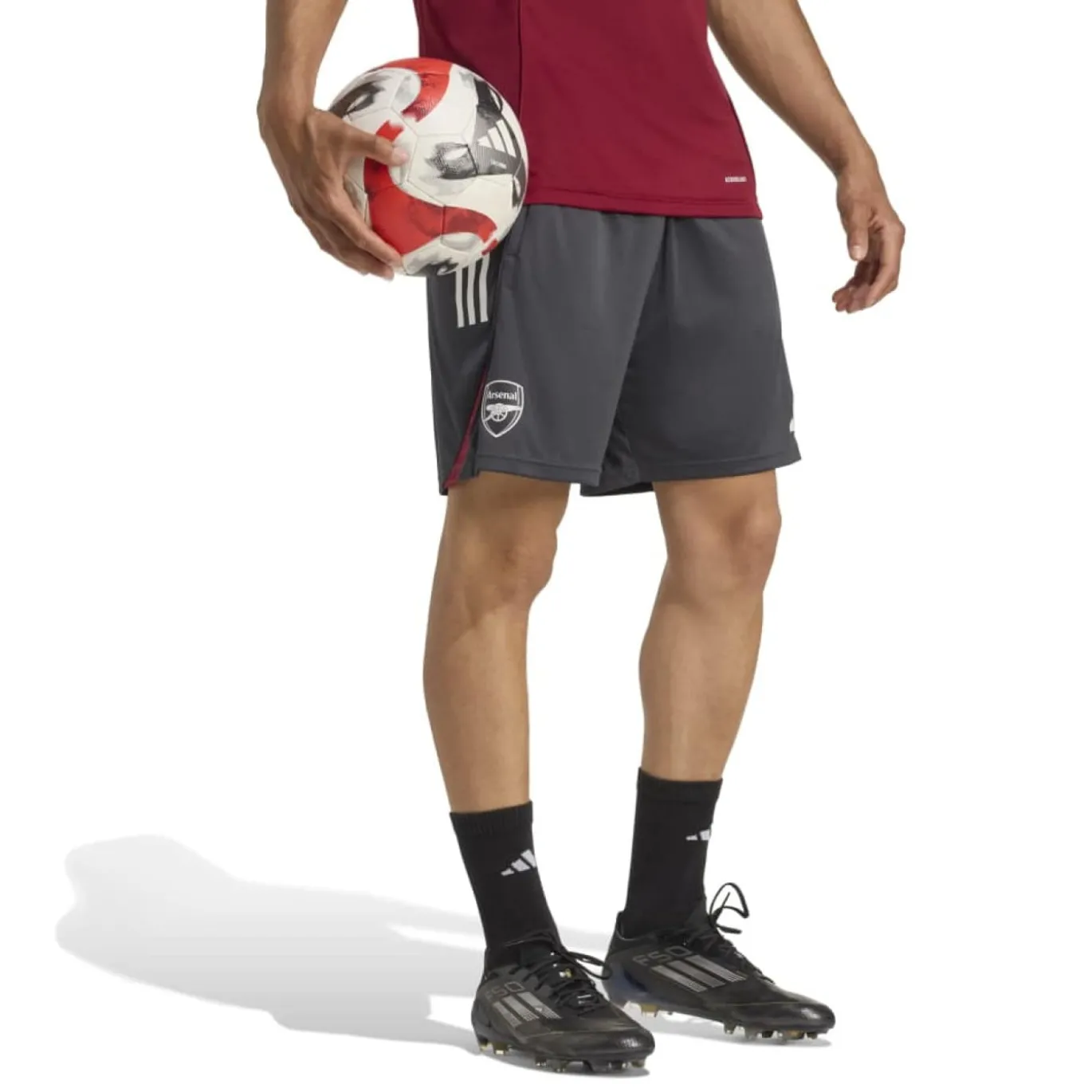 adidas Arsenal Trainingsbroekje Europees 2025-2026 Grijs Wit Rood