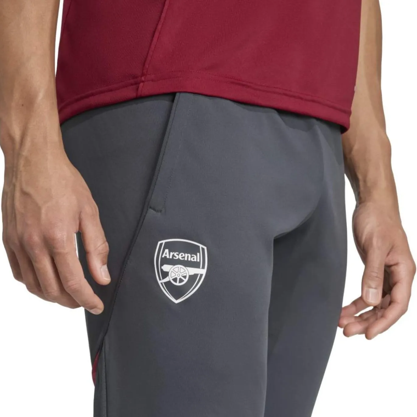 adidas Arsenal Trainingsbroek Europees 2025-2026 Grijs Wit Rood