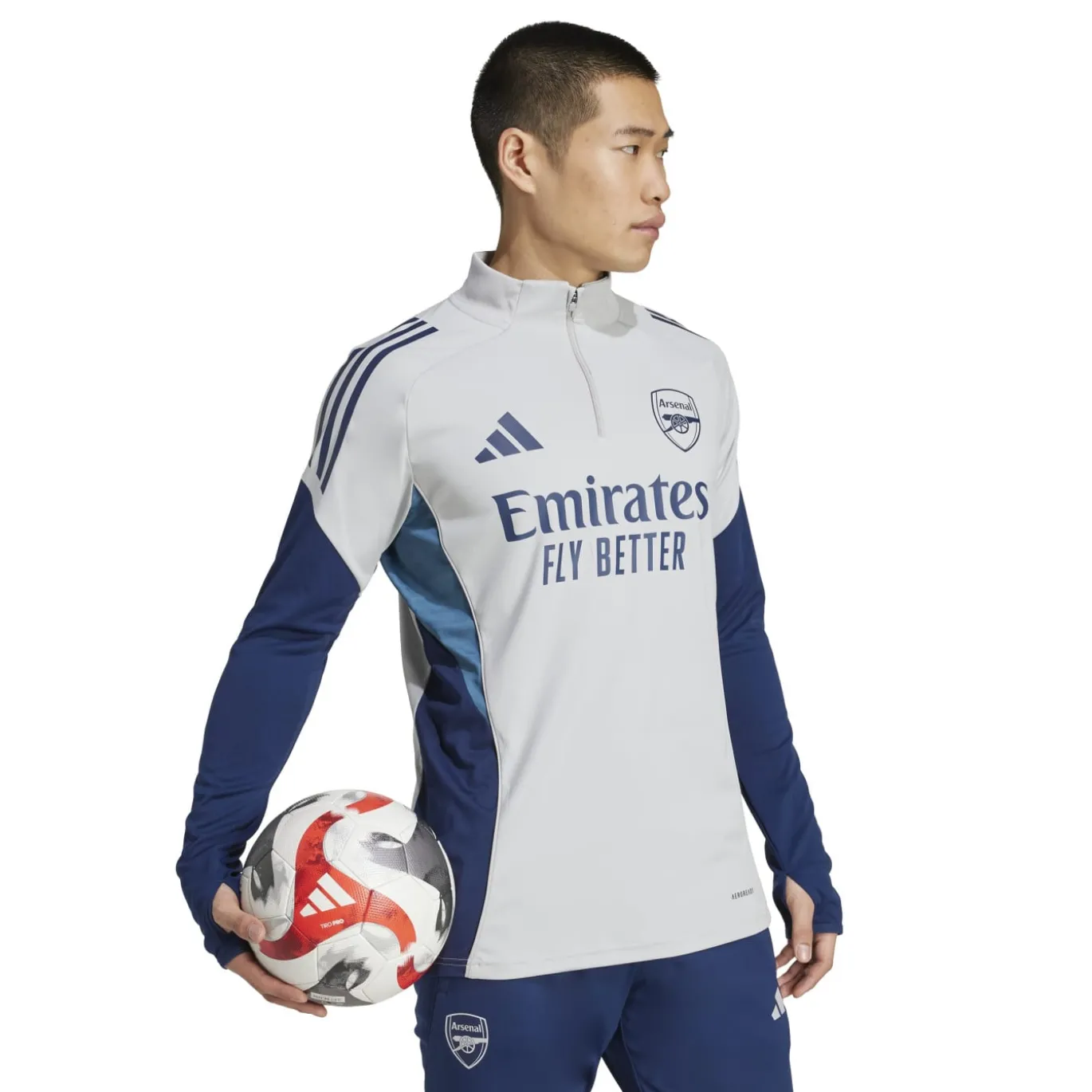 adidas Arsenal Trainingspak 1/4-Zip 2025-2026 Grijs Donkerblauw Blauw