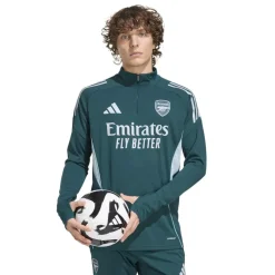 adidas Arsenal Trainingspak 1/4-Zip 2025-2026 Donkergroen Grijs