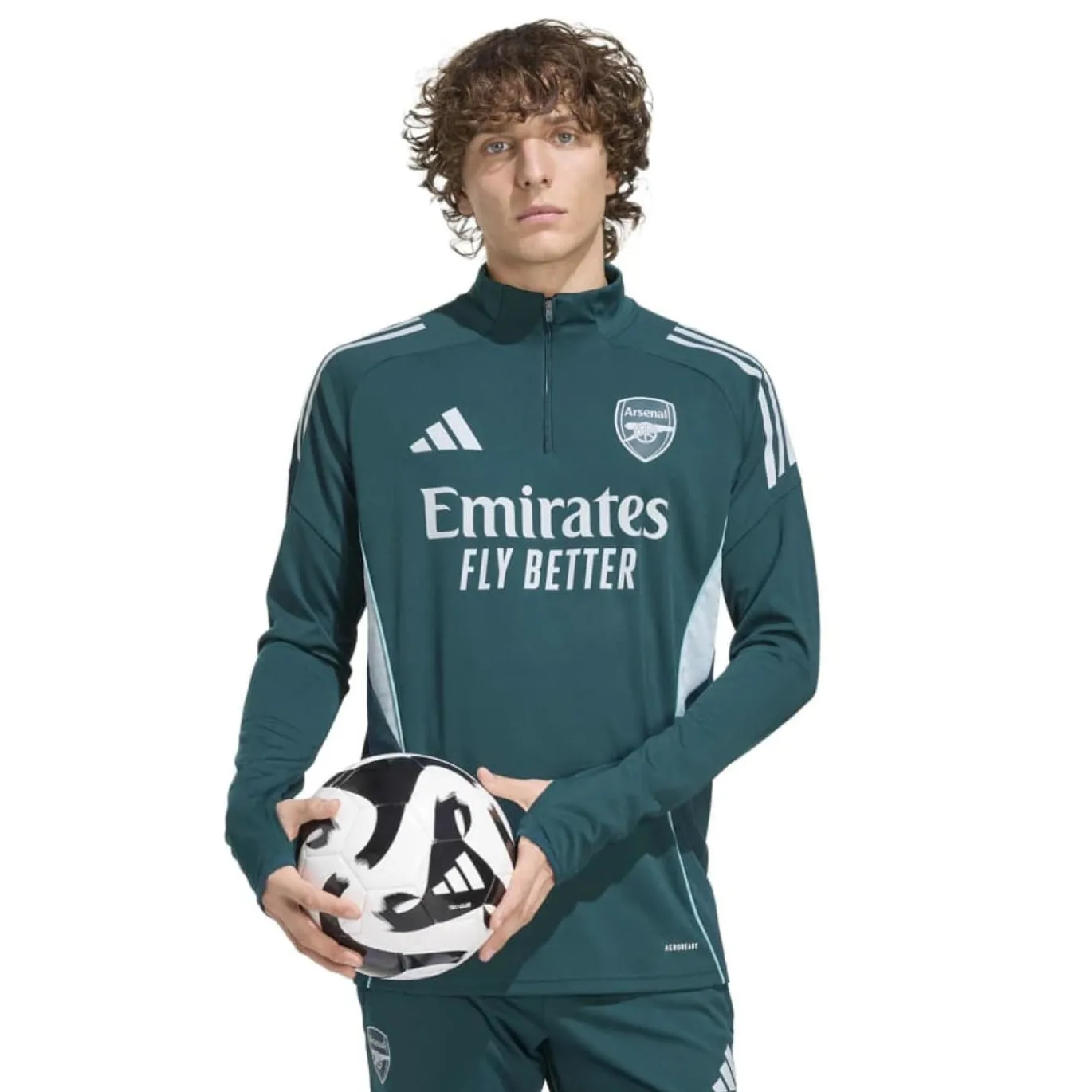adidas Arsenal Trainingspak 1/4-Zip 2025-2026 Donkergroen Grijs