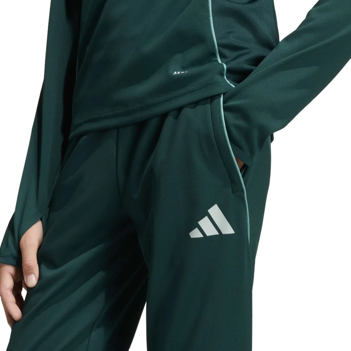 adidas Arsenal Trainingspak 1/4-Zip 2025-2026 Kids Donkergroen Grijs