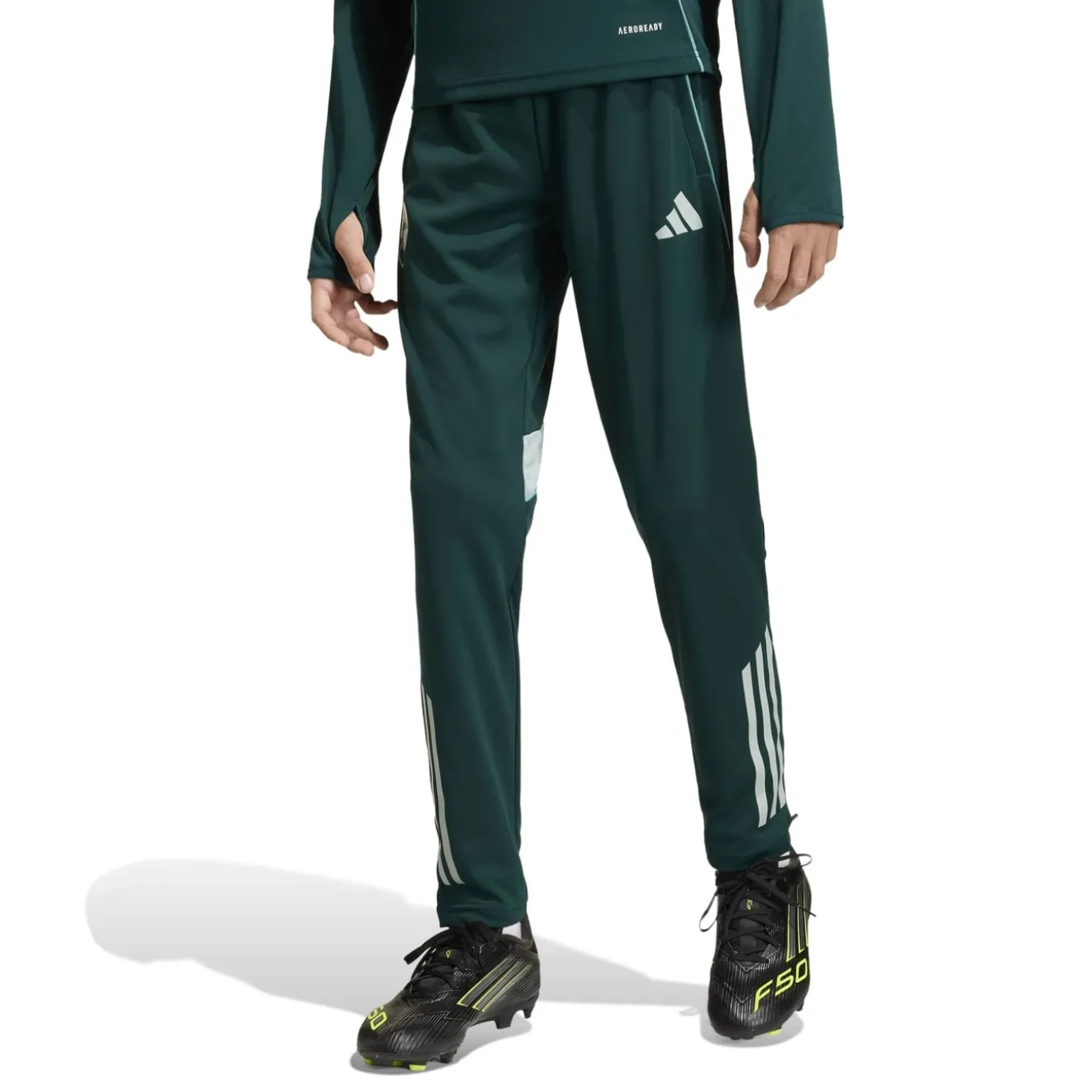 adidas Arsenal Trainingspak 1/4-Zip 2025-2026 Kids Donkergroen Grijs