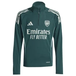 adidas Arsenal Trainingstrui 1/4-Zip 2025-2026 Kids Donkergroen Grijs